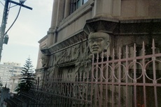 South American faces on the cathedral