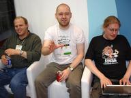 Left-to-right Geir Magnusson (Apache Harmony and Geronimo), Dalibor Topić (Kaffe), Mark Wielaard (GNU Classpath)